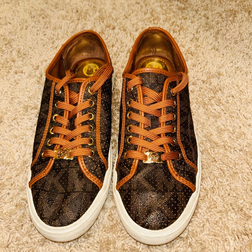 Michael Kors Brown and Black Athletic Shoes 10